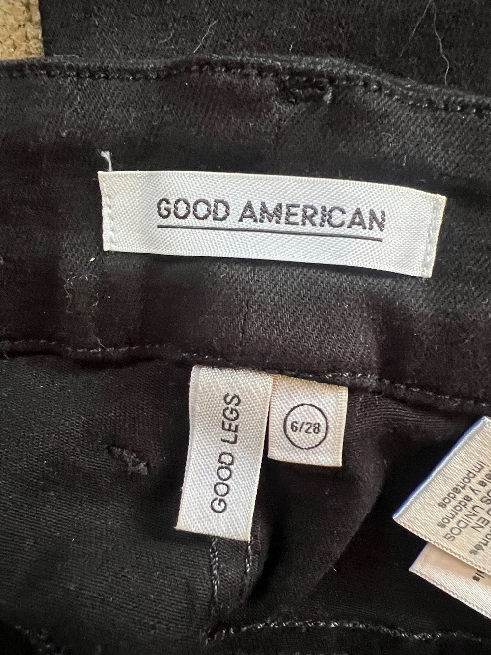Good American Black High-Rise Skinny Jeans - Picture 2 of 3